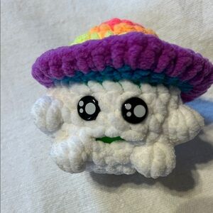 Colorful Plush Toy with Rainbow Hat